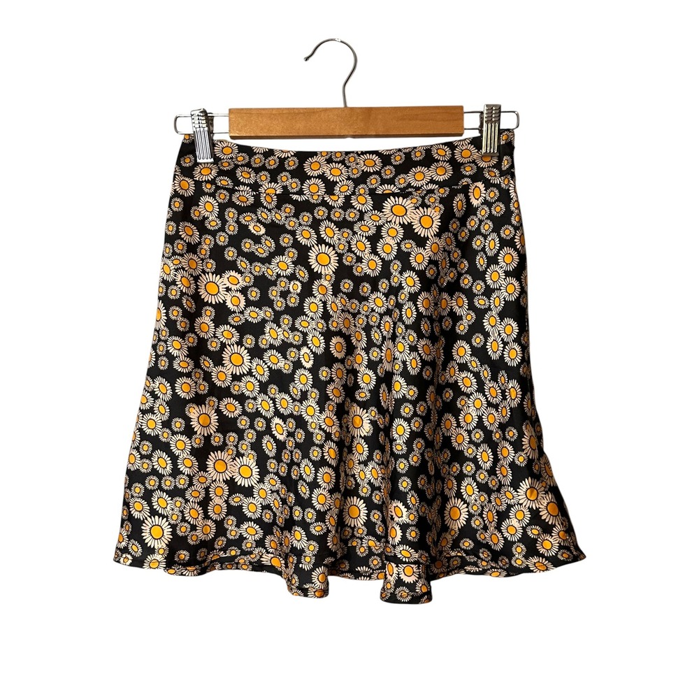 Free People Phoebe Daisy Mini Skirt A-Line Indie Twee Cottage Boho Festival 0